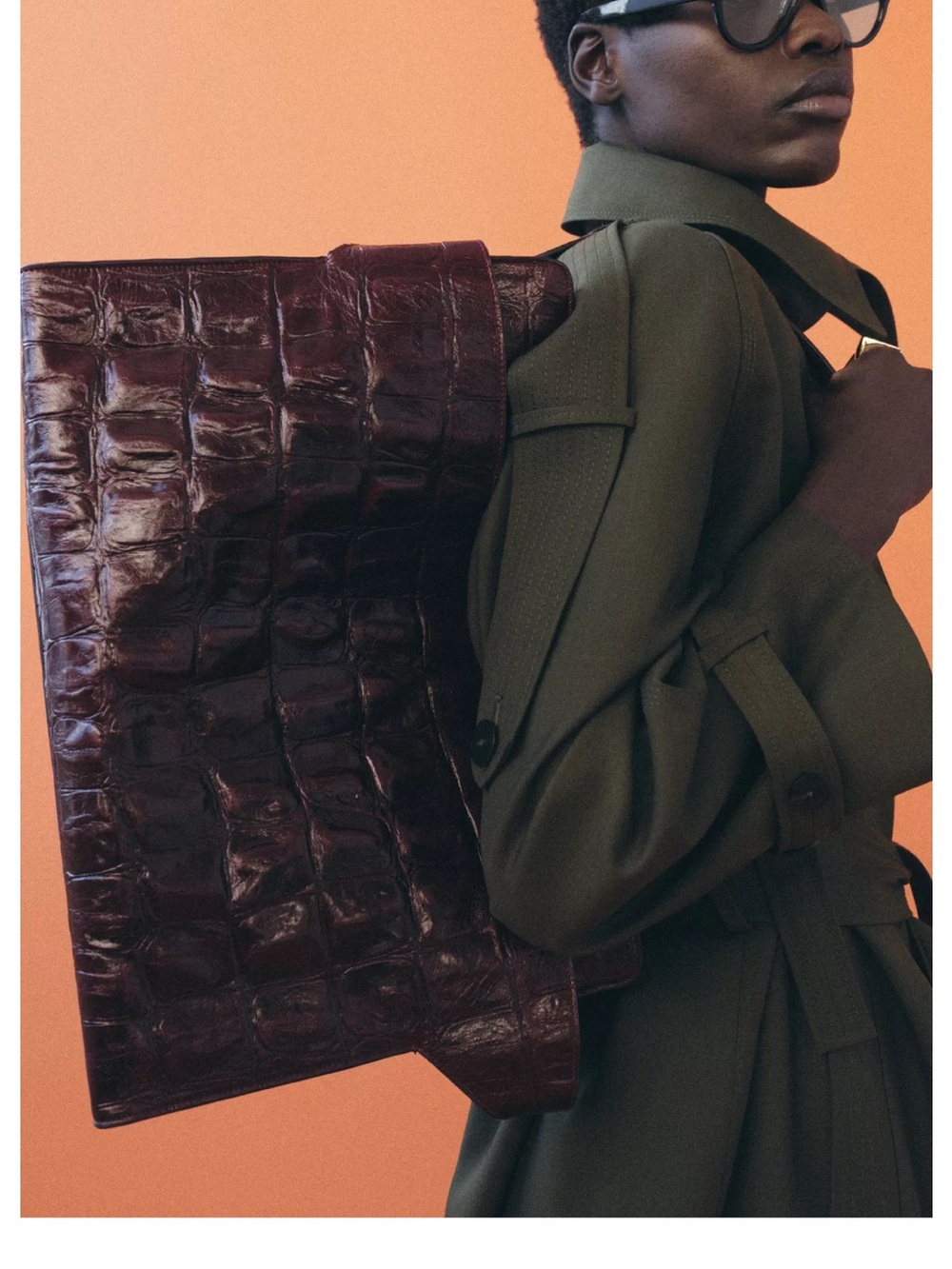 MAXI CITY BAG WITH EMBOSSED LEATHER EFFECT